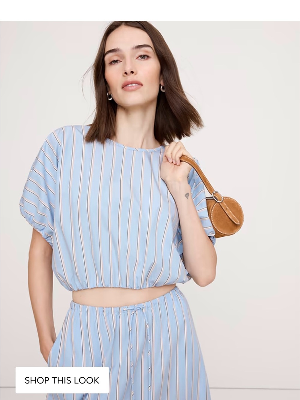 Banana Republic cotton poplin cropped top XS